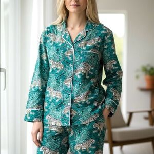 Printfresh Leopard Jungle Pajama Set 1X